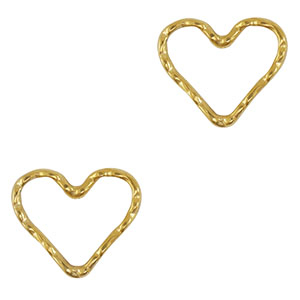 Colgantes/entrepieza Acero Inox coraz&oacute;n Oro