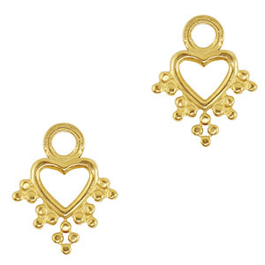 Colgantes Acero Inox coraz&oacute;n Oro
