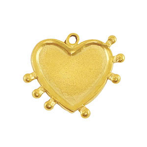 Colgantes Acero Inox coraz&oacute;n Oro