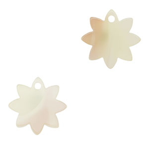 Colgantes de resina flor Beige