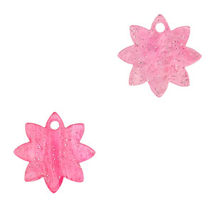 Colgantes de resina flor Rosa