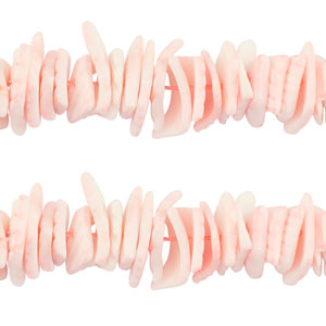 Abalorios conchas chips Melocot&oacute;n Rosa
