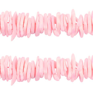 Abalorios conchas chips Rosa
