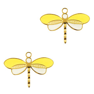 Colgantes Acero Inox lib&eacute;lula Dorado-amarillo