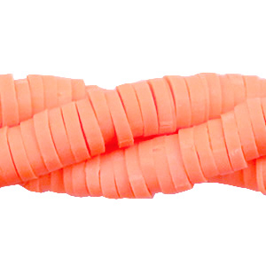Abalorios Katsuki 6mm Naranja coral ne&oacute;n