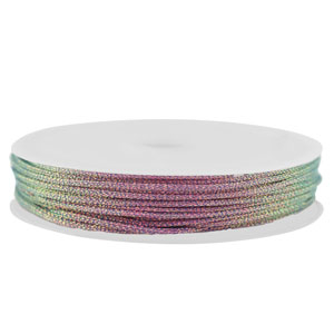 Hilo macram&eacute; trenzado 1mm Violeta met&aacute;lico