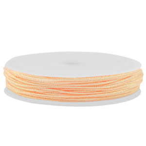 Hilo macram&eacute; trenzado 1mm Durazno met&aacute;lico