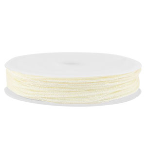 Hilo macram&eacute; trenzado 0,8mm Blancuzco met&aacute;lico