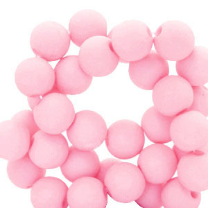 Abalorios acr&iacute;licos 8 mm Rosa claro