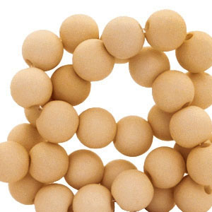 Abalorios acr&iacute;licos 4 mm Marr&oacute;n claro