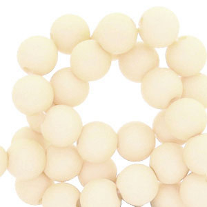 Abalorios acr&iacute;licos 4 mm Blanco vainilla