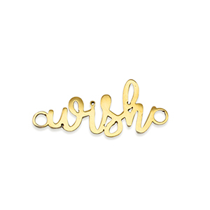 Colgantes Acero Inox entrepieza ''wish'' Dorado
