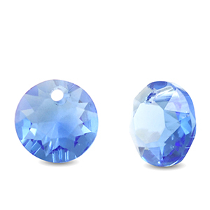 Colgantes de cristal redondos Azul zafiro