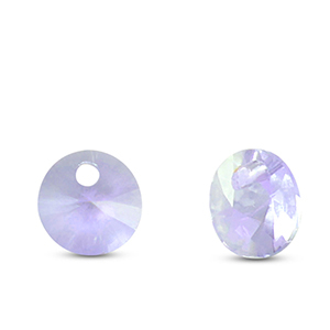 Colgantes de cristal redondos P&uacute;rpura claro