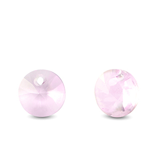Colgantes de cristal redondos Rosa claro