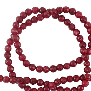 Piedras naturales 3mm faceteados Rojo burdeos
