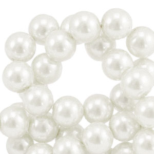 Perlas de cristal 6mm Blanco