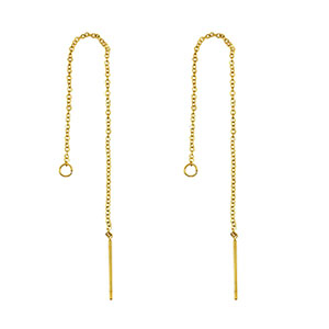Pendientes Acero Inox Dorado