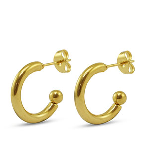 Pendientes Acero Inox Dorado