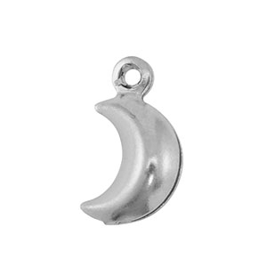 Colgantes Acero Inox luna Plateado