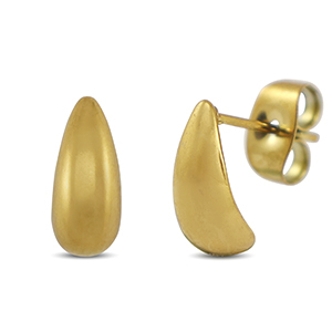 Pendientes Acero Inox gota Dorado