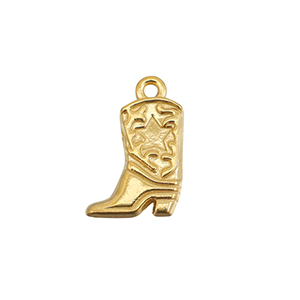 Colgantes Acero Inox botas vaqueras Dorado