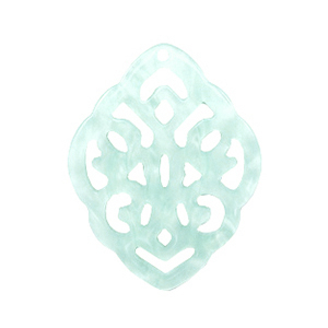 Colgantes de resina rombo barok Aqua blanqueado