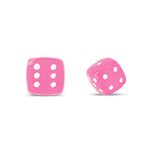 Abalorios acr&iacute;licos dados Rosado
