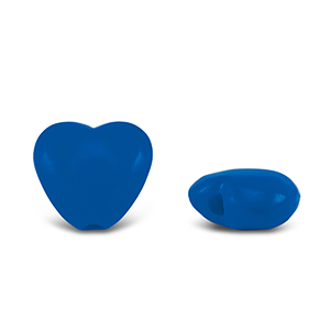 Abalorios acr&iacute;licos coraz&oacute;n Azul oscuro