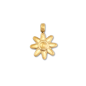 Colgantes Acero Inox flor Dorado