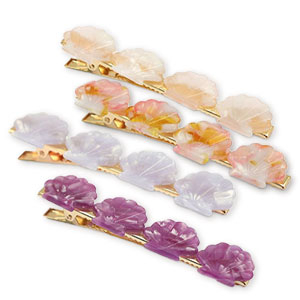 Accesorios para pelo clip para pelo concha mix Color mix p&uacute;rpura-rosa