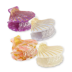 Accesorios para pelo pinzas para pelo concha mix Color mix dorado-p&uacute;rpura