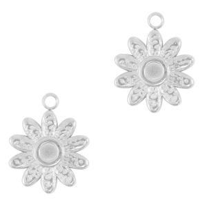 Colgantes Acero Inox girasol Plata