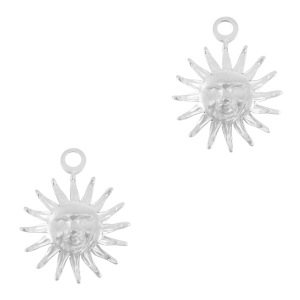 Colgantes Acero Inox sol Plata