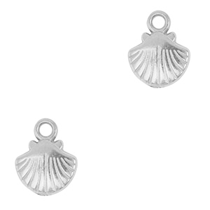Colgantes Acero Inox concha Plateado