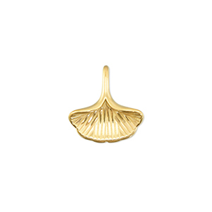 Colgantes Acero Inox hoja Ginkgo Dorado