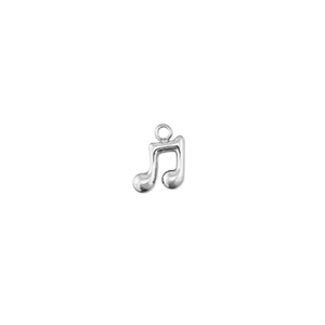 Colgantes Acero Inox nota musical Plateado