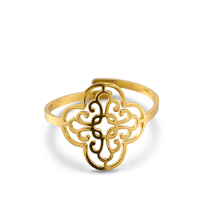 Anillos Acero Inox barroc Dorado