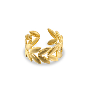 Anillos Acero Inox hoja Dorado