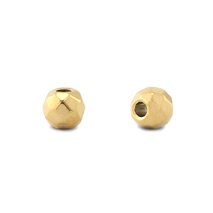 Abalorios de acero inox 6mm Dorado