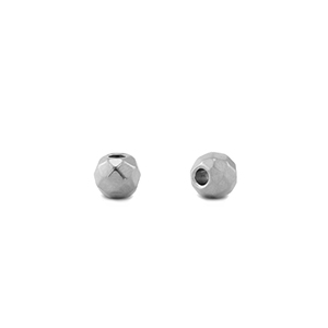 Abalorios de acero inox 3mm Plateado