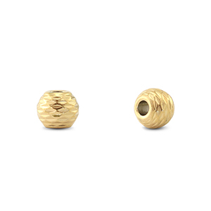 Abalorios de acero inox 6mm Dorado