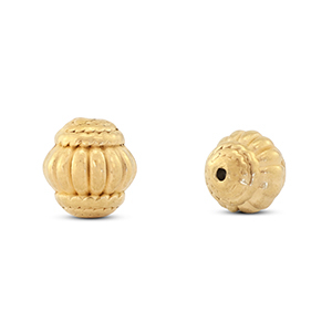 Abalorios de acero inox &oacute;valo Dorado