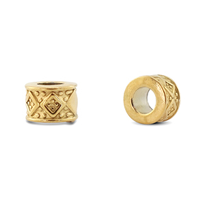 Abalorios de acero inox rondeles rombo Dorado
