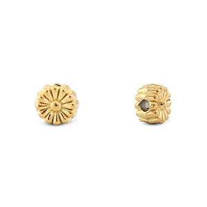 Abalorios de acero inox flor Dorado