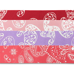 Mix de 4 bandanas Rojo-rosa clair-p&uacute;rpura-rosa oscuro