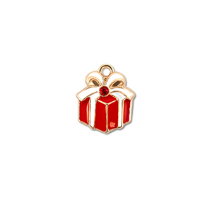 Colgantes met&aacute;licos zirconia regalo Dorado-rojo-blanco