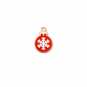 Colgantes met&aacute;licos esfera navide&ntilde;a Dorado-rojo-blanco