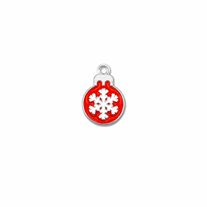 Colgantes met&aacute;licos esfera navide&ntilde;a Plateado-rojo-blanco