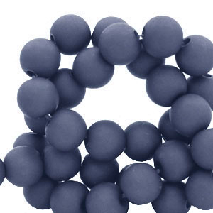 Abalorios acr&iacute;licos 6 mm Azul denim